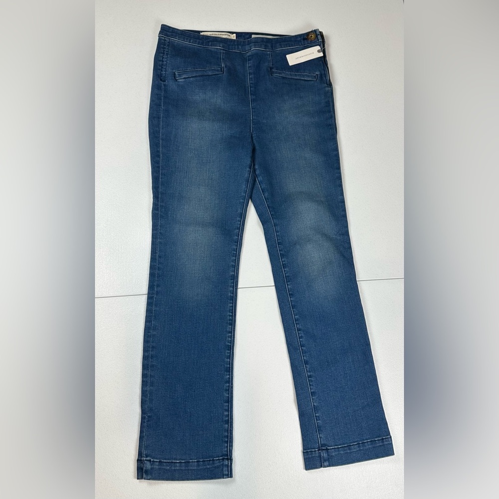 Pilcro and the Letterpress Jeans Womens Size 28 High Rise Denim Legging Side Zip